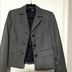 Evan Picone Black White Textured 3 Button Blazer 6